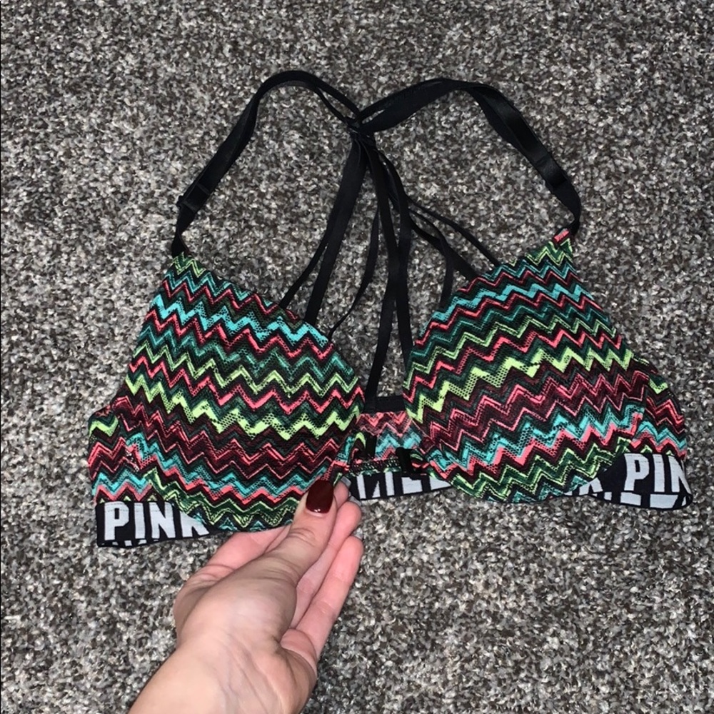 Pink Closure Bra